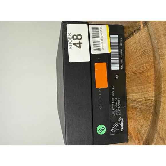 Giuseppe Zanotti Lime Green NWB Suede Black Patent Cap Toe Pointed Pumps Size 5 - Picture 6 of 14